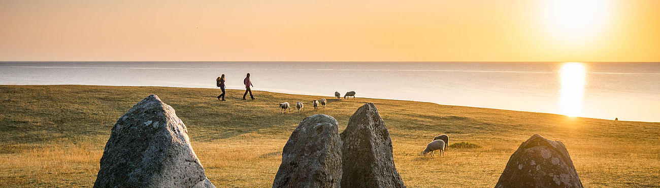 Das schwedische Stonehenge Ales Stenar in der Gemeinde Ystad