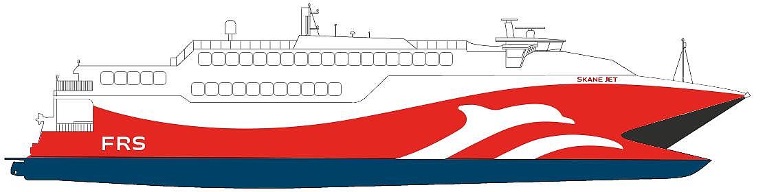 Line graphic of the High Speed Ferry.