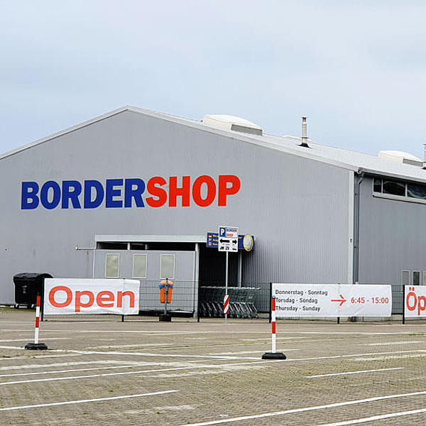 Der Bordershop in Sassnitz von außen