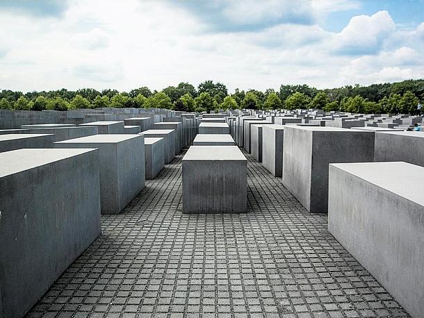 Das Holocaust Denkmal in Berlin. 